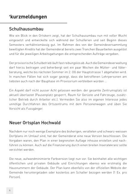 Gemeinde Hochwald Hobel aktuell 3 | 2013 - firma-web.ch