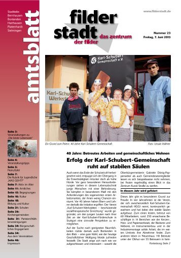 Amtsblatt KW 23.pdf - Stadt Filderstadt