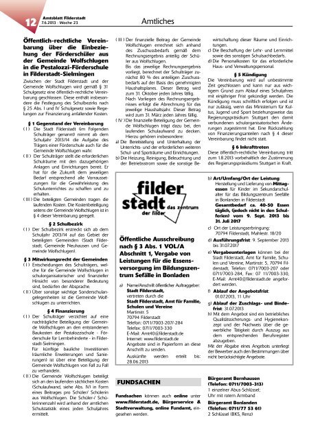 Amtsblatt KW 23.pdf - Stadt Filderstadt