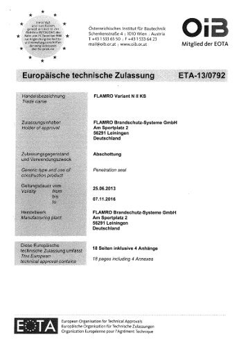 ETA-13/0792 - Flamro Brandschutz-Systeme GmbH