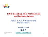 LDPC Decoding: VLSI Architectures and Implementations