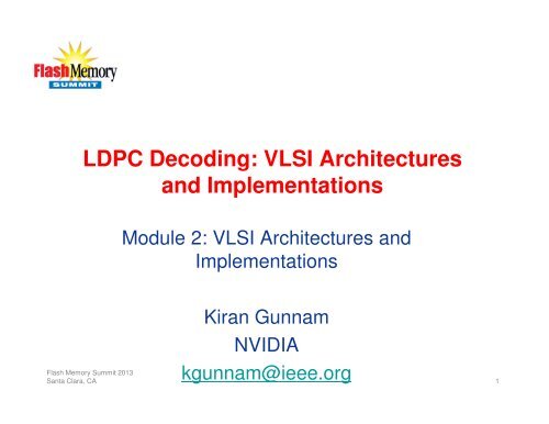 LDPC Decoding: VLSI Architectures and Implementations