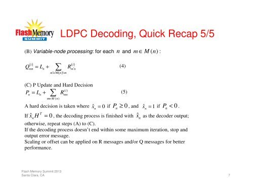 LDPC Decoding: VLSI Architectures and Implementations