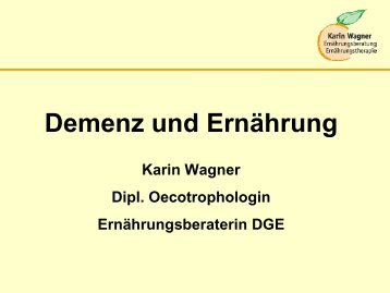 Demenz und Ernährung