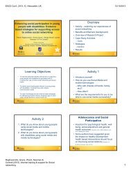 Overview Learning Objectives Activity 1 Activity 2 - Flinders University