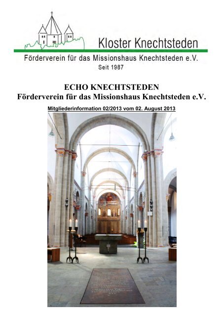 ECHO 2-2013 vom 02. August 2013 - Förderverein für das ...