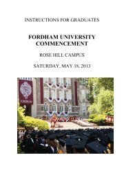 Commencement Booklet 2013 - Fordham University