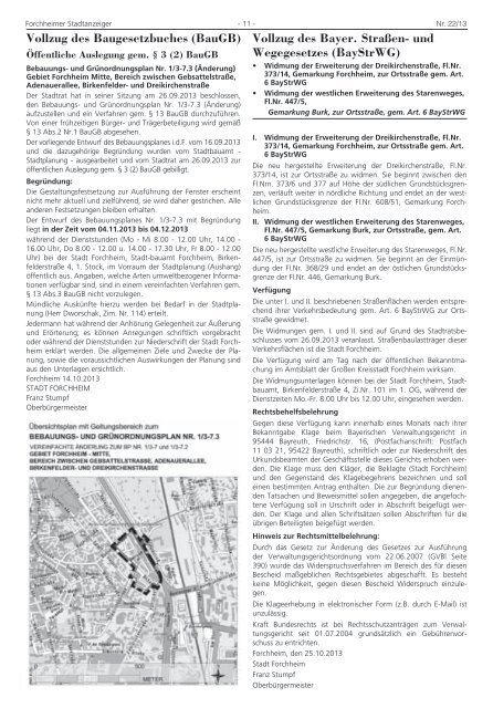 Stadtanzeiger Nr. 22 vom 25.10.2013 - Forchheim