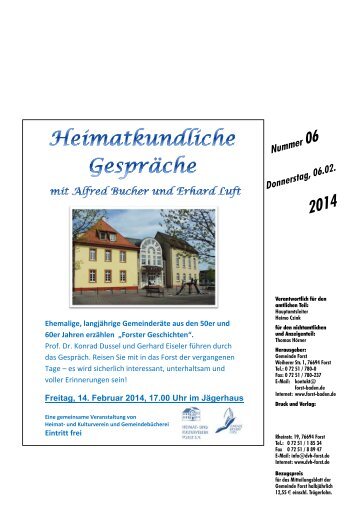 Mitteilungsblatt Nr. 6 vom 06.02.2014 - Forst in Baden