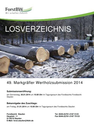 Losverzeichnis MGL Submission 2014 - ForstBW