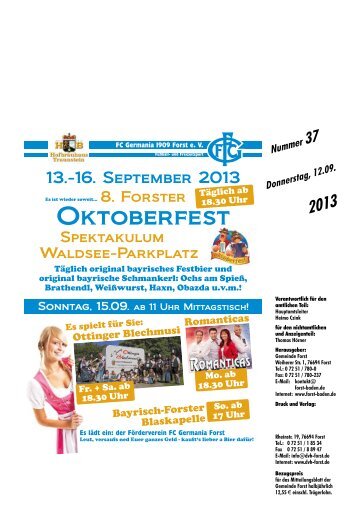 Mitteilungsblatt Nr. 37 vom 12.09.2013 - Forst in Baden