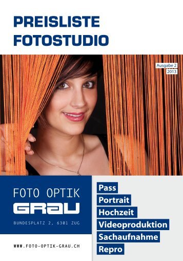 PREISLISTE FOTOSTUDIO - Foto-Optik Grau