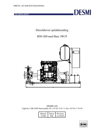 Dieseldrevet sprinkleranlæg H50-200 med Hatz 3W35 - Desmi