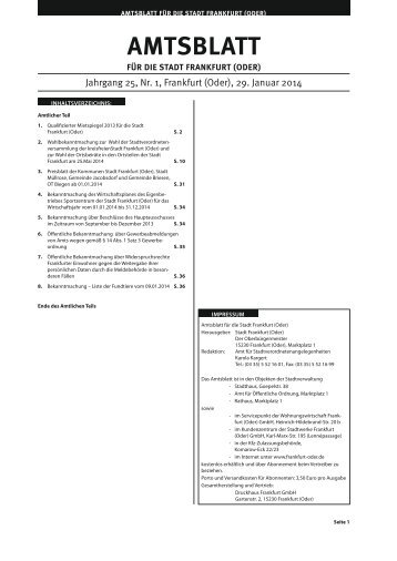 Amtsblatt Nr. 1 vom Januar 2014.pdf - Frankfurt