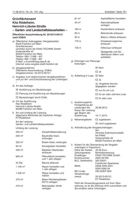 Amtsblatt Nr. 24/2013 S. 685 - 720 (pdf, 2.3 MB) - Frankfurt am Main