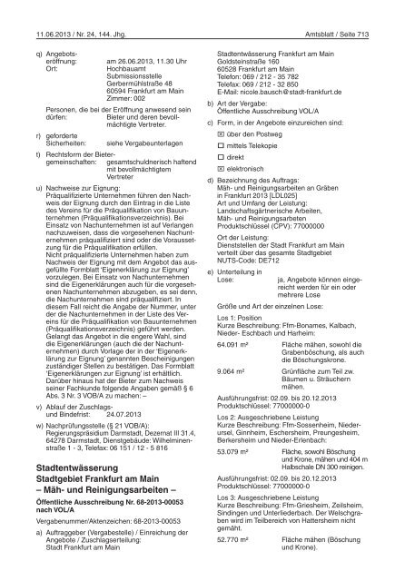 Amtsblatt Nr. 24/2013 S. 685 - 720 (pdf, 2.3 MB) - Frankfurt am Main