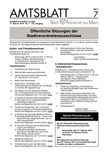 Amtsblatt Nr. 7_2014 S. 113 - 156 (PDF 3.3 MB) - Frankfurt am Main