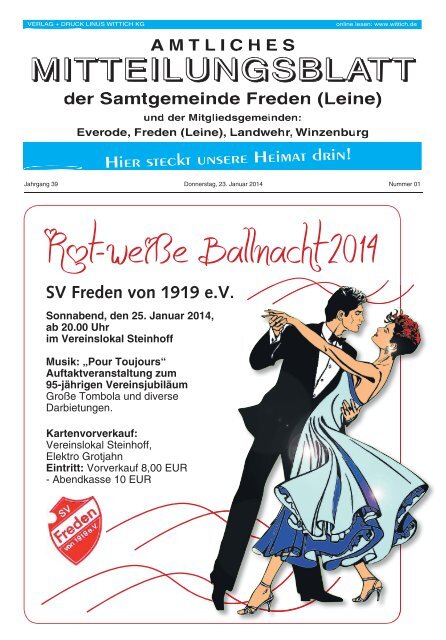 Rot-weiße Ballnacht 2014 - Samtgemeinde Freden