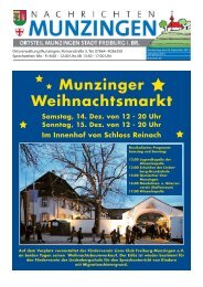 Munzinger Weihnachtsmarkt - Stadt Freiburg im Breisgau