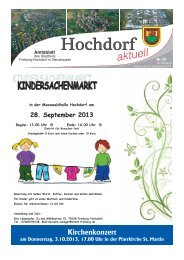 Hochdorf aktuell KW 39 vom 27.09.2013 - Stadt Freiburg im Breisgau