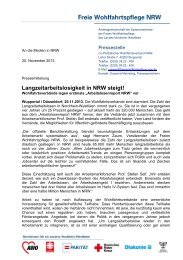 Pressemitteilung zum ersten Arbeitslosenreport NRW - Freie ...