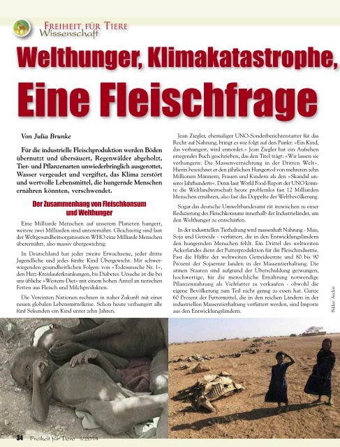 pdf-download Freiheit für Tiere 1/2014 - Magazin Freiheit für Tiere