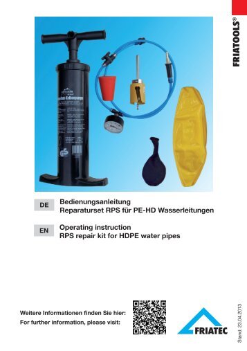 Reparaturset RPS für PE-HD Wasserleitungen