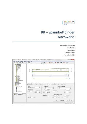 B8 – Spannbettbinder Nachweise - Nemetschek Frilo