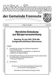 Mitteilungsblatt vom 14.06.2013 - Fronreute