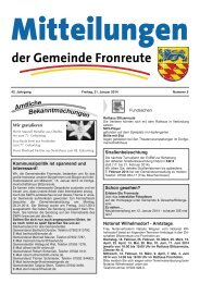 Mitteilungsblatt vom 31.01.2014 - Fronreute