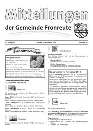 Mitteilungsblatt vom 08.11.2013 - Fronreute