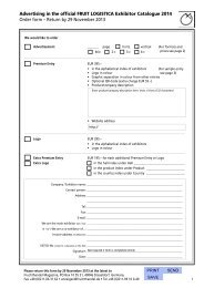 Catalogue - Entry (Advertisement, Premium-Entry ... - Fruit Logistica