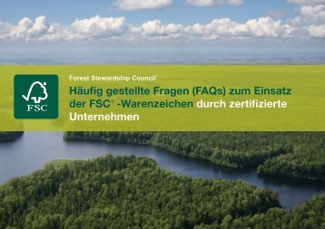 Häufig gestellte Fragen (FAQs) zum Einsatz der ... - FSC-Deutschland