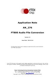 Application Note AN_276 FT800 Audio File Conversion - FTDI
