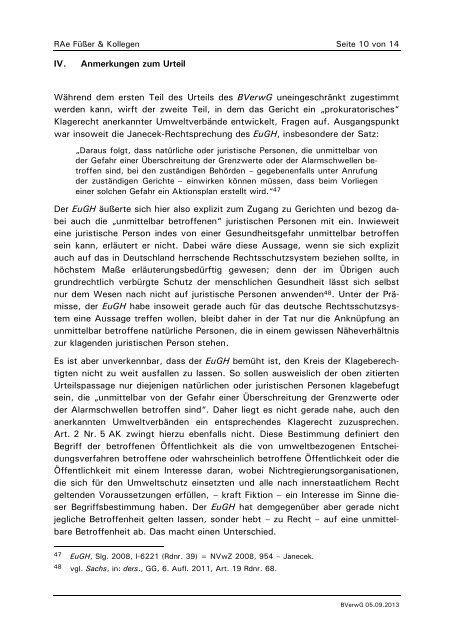 Das Urteil des BVerwG vom 5. 9. 2013 oder vom Versuch, den ...