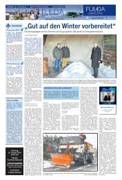 Stadtseiten - 3. Kalenderwoche - 14. Januar 2014 - in Fulda
