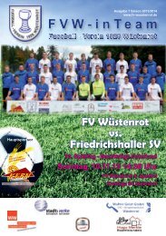 FV Wüstenrot vs. Friedrichshaller SV - beim FV Wüstenrot