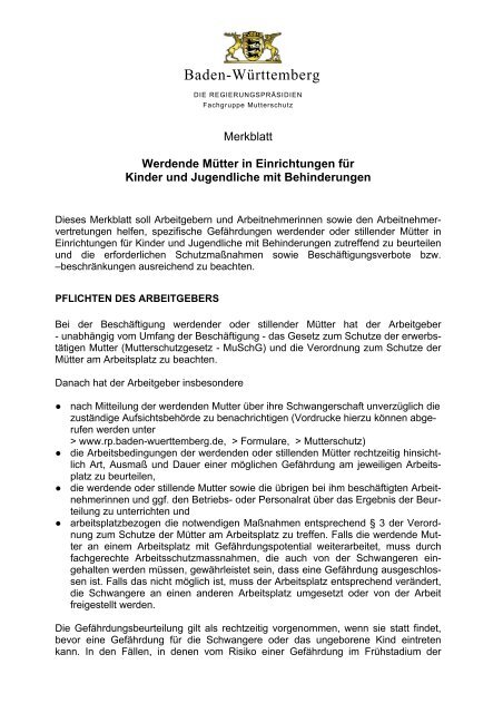 Werdende Muetter In Einrichtungen Fuer Kinder Und Jugendliche Mit