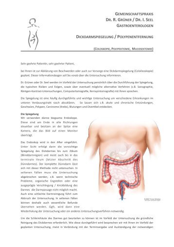 Colo Aufklärung Praxis Quelldatei Pages 2014 - Dr. Grüner - Dr. Seel