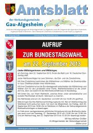 weiterlesen - Verbandsgemeinde Gau-Algesheim