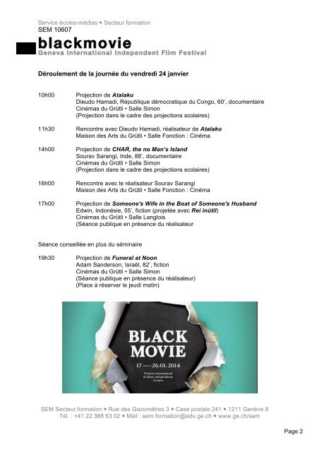 blackmovie - Etat de Genève