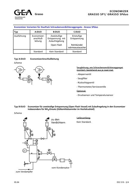 Grasso Schraubenverdichteraggregate SP1, SP2, SPDuo ...