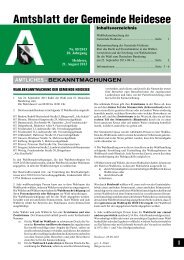 Amtsblatt der Gemeinde Heidesee