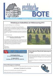 Einladung zur Gedenkfeier am Volkstrauertag 2013 - Eschbach