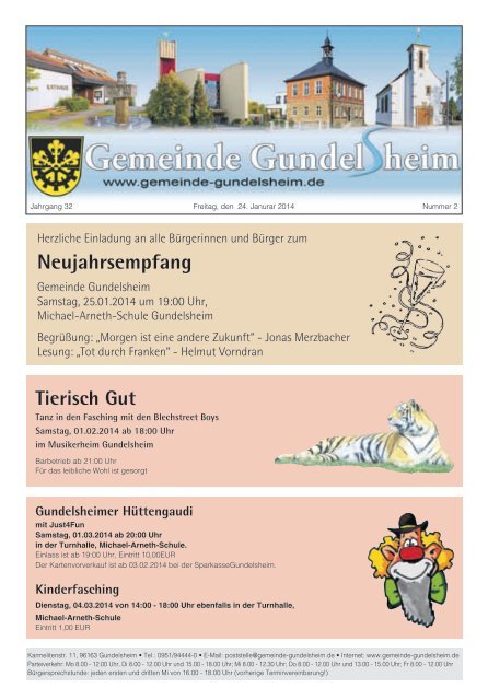 Mitteilungsblatt 02/2014 - Gemeinde Gundelsheim
