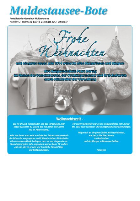 2013-12-18_Ausgabe12 - Gemeinde Muldestausee