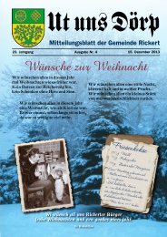 Ut uns Dörp - Gemeinde Rickert