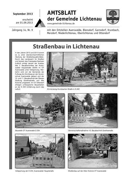 Amtsblatt Lichtenau September 2013 - Gemeinde Lichtenau
