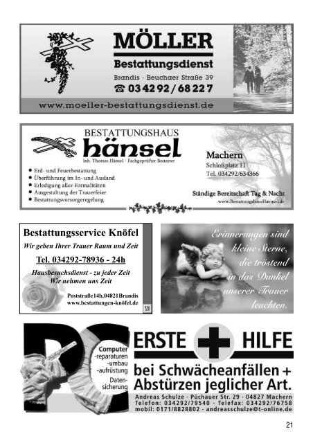 Amtsblatt Nr. 228 November 2013 - Gemeinde Machern