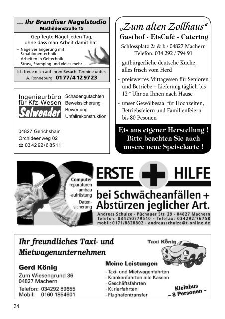 Amtsblatt Nr. 226 September 2013 - Gemeinde Machern